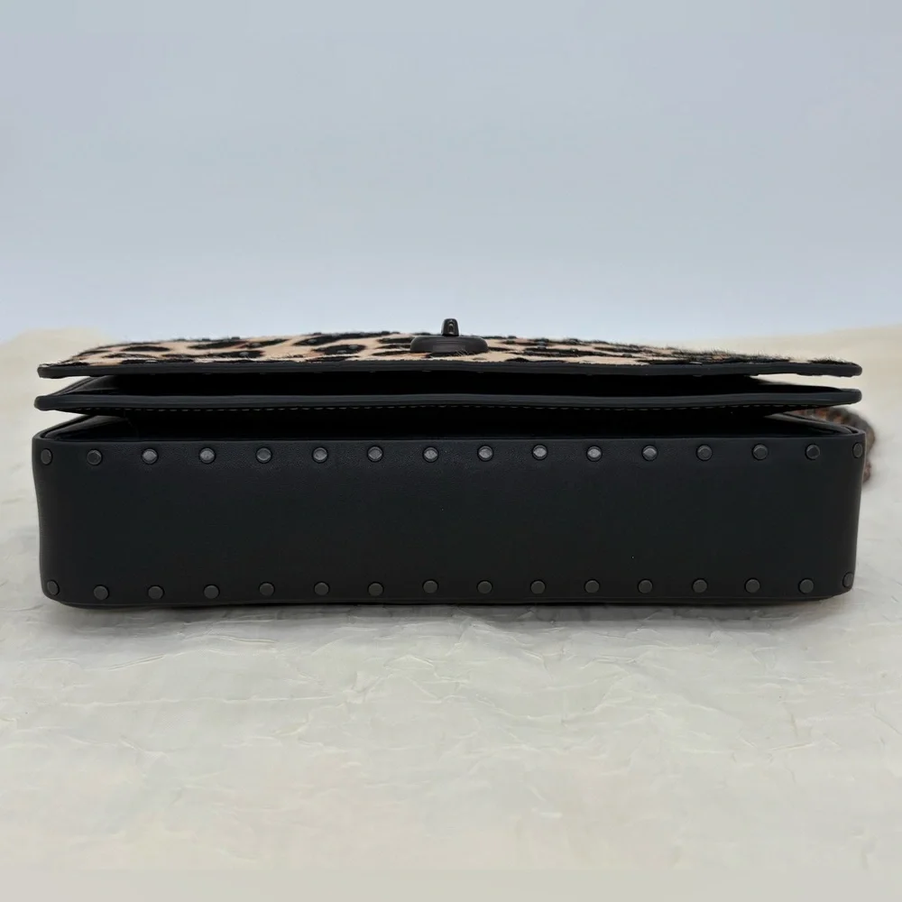 NWT COACH Dinky With Rivet Embellished Leopard Print 32869 - Picture 9 of 14
